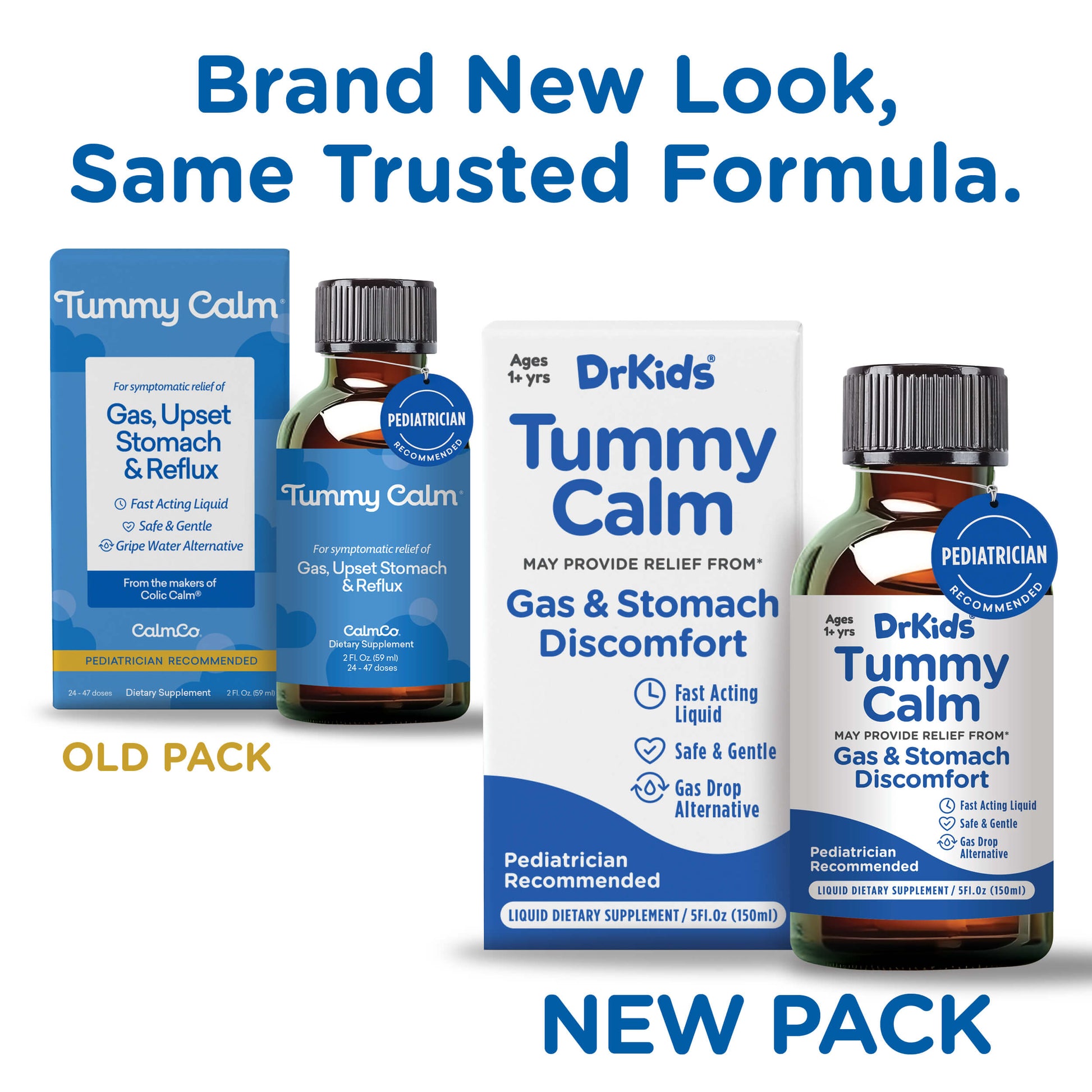 DrKids Tummy Calm Liquid is specially designed for children aged 1+ to help ease occasional gas and stomach discomfort.